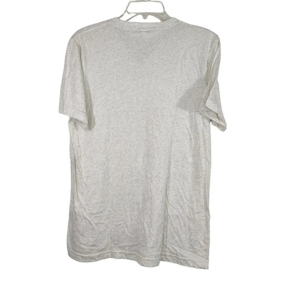 Bella Canvas Heather Cream Gray V-neck Basic T-Shirt Women Size L Short Sleeve - Picture 2 of 5